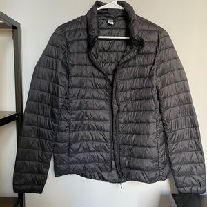 Black Old Navy Light Weight Puffer Jacket Packable